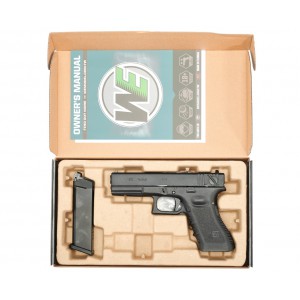 Страйкбольный пистолет WE Glock 18 Gen 3 (6 мм, Blowback, Green Gas, Black) WE-G002A-BK